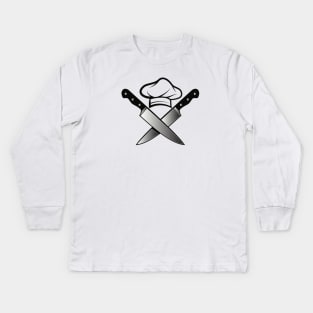 Chef hat knife Kids Long Sleeve T-Shirt